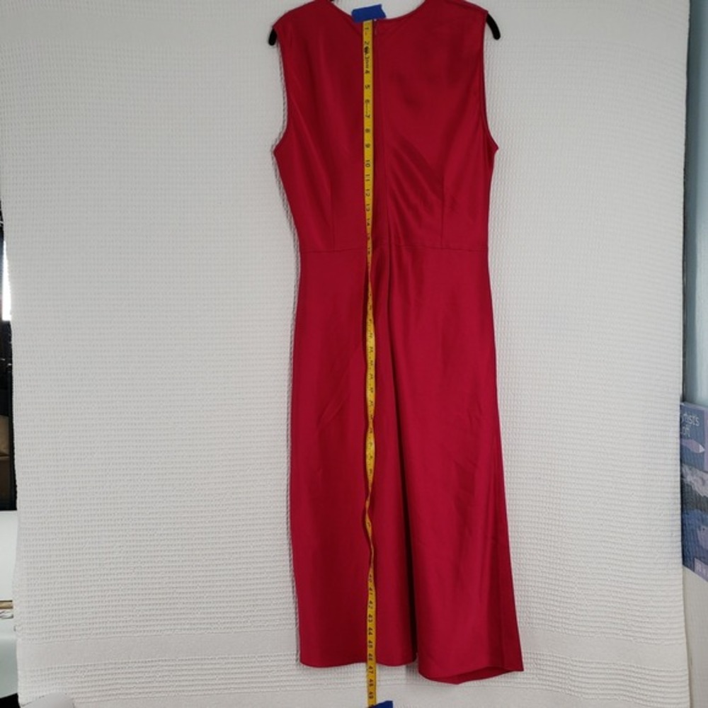 Diane Von Furstenberg Slip Dress Womens 12 Magenta Satin Katrita Sleeveless Wrap - Picture 12 of 17